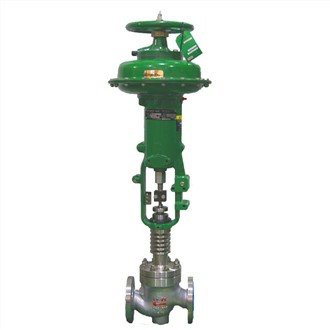 Pneumatische hoge temperatuur regelklep met enkele zitting